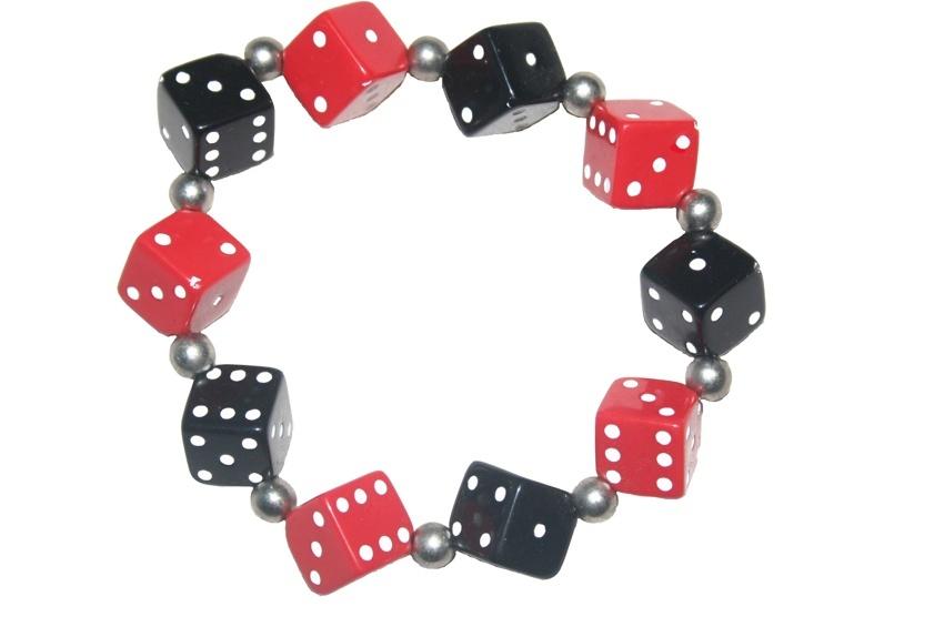 Thick Dice Bracelet (Various Colours) - store - of - prashant