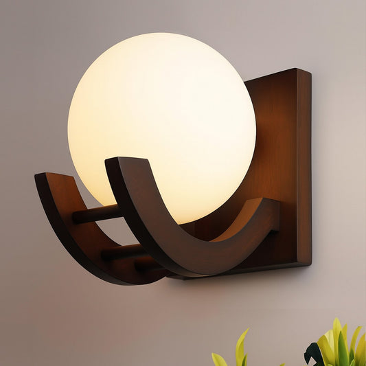 HOMESAKE Wooden Wall Lamp - store - of - prashant