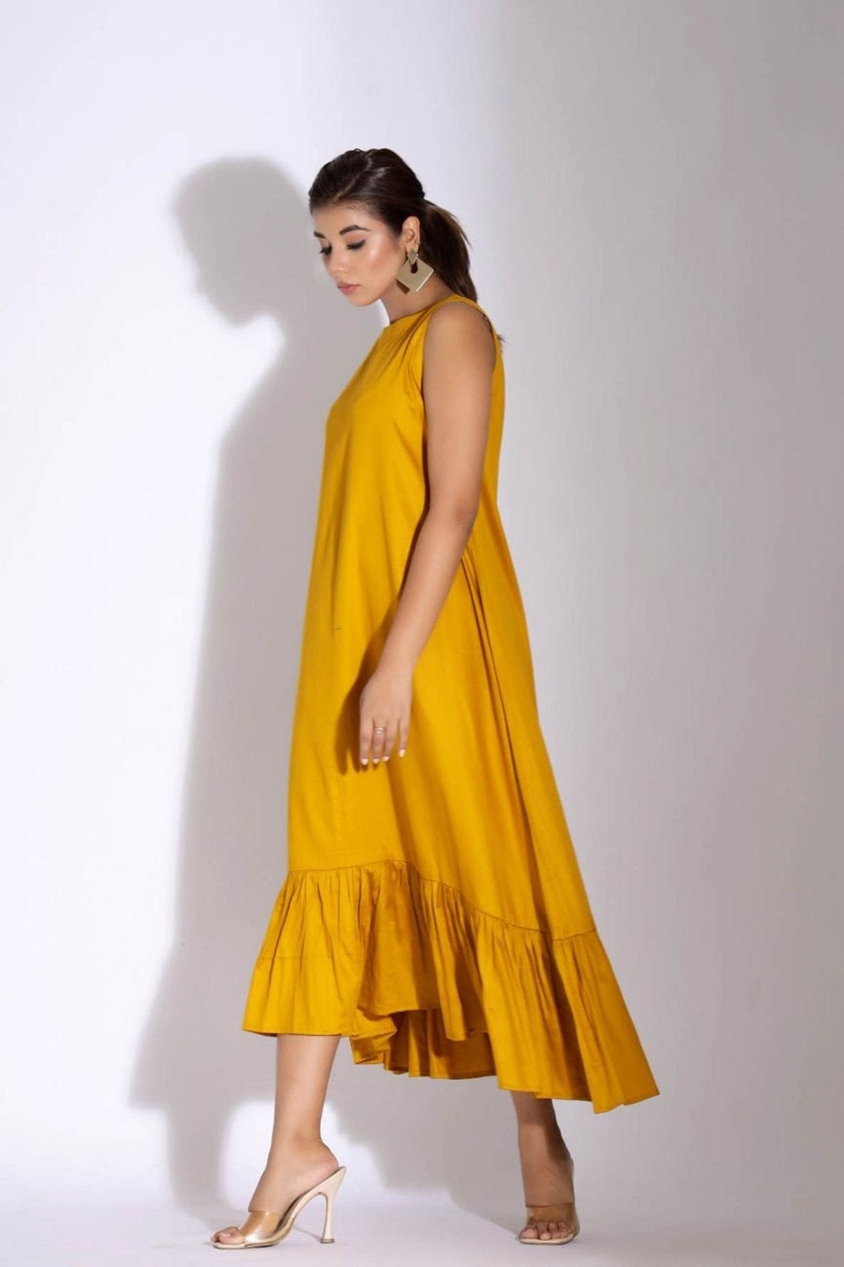 Oversize Linen Dress - store - of - prashant