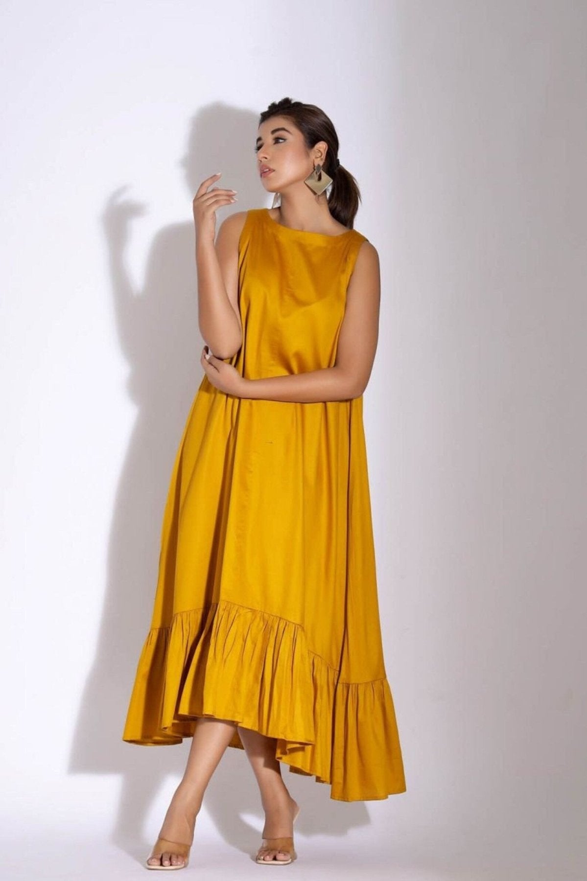 Oversize Linen Dress - store - of - prashant