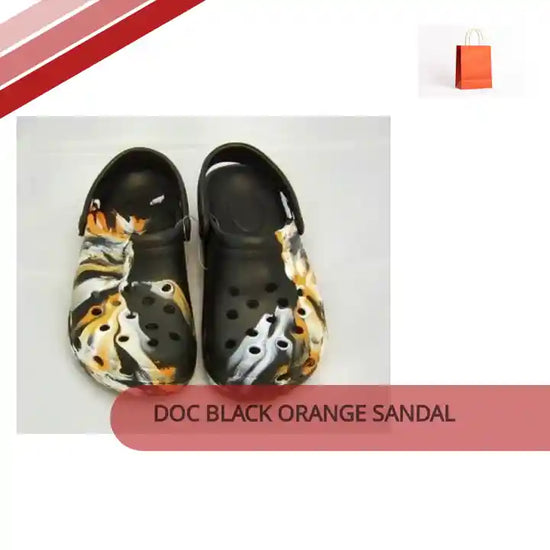 Doc Black Orange Sandal by@Outfy