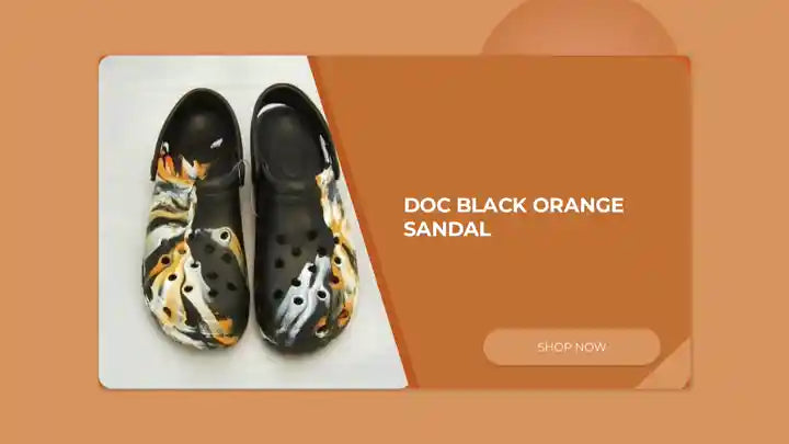 Doc Black Orange Sandal by@Outfy