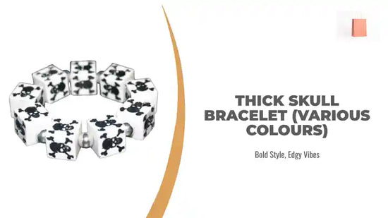 Thick Skull Bracelet (Various Colours) by@Outfy