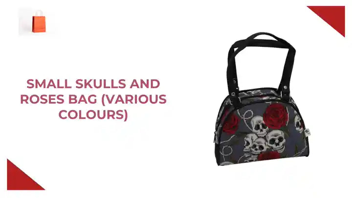 Small Skulls and Roses Bag (Various Colours) by@Outfy