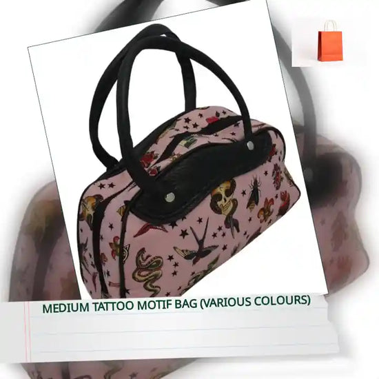 Medium Tattoo Motif Bag (Various Colours) by@Outfy
