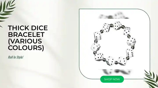 Thick Dice Bracelet (Various Colours) by@Outfy