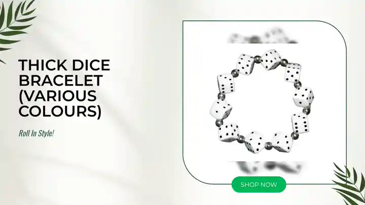 Thick Dice Bracelet (Various Colours) by@Outfy