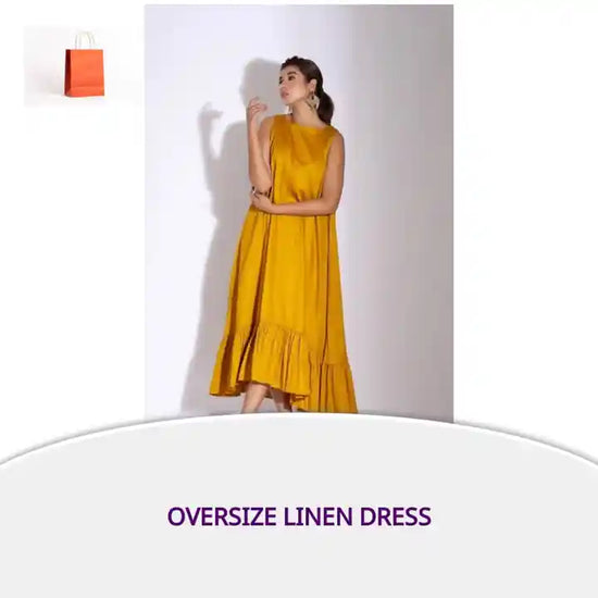 Oversize Linen Dress by@Outfy