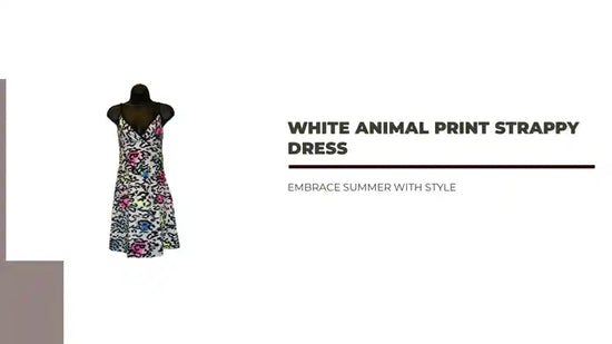 White Animal Print Strappy Dress by@Outfy