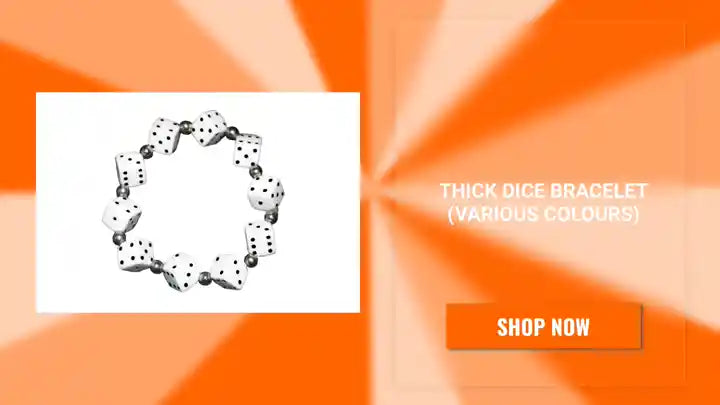 Thick Dice Bracelet (Various Colours) by@Outfy
