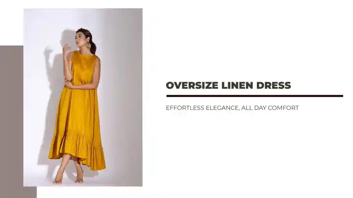 Oversize Linen Dress by@Outfy