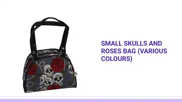 Small Skulls and Roses Bag (Various Colours) by@Outfy