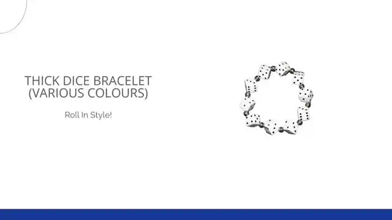 Thick Dice Bracelet (Various Colours) by@Outfy