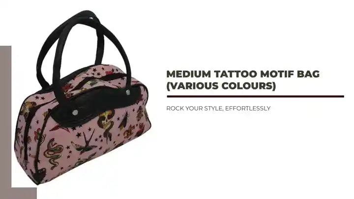 Medium Tattoo Motif Bag (Various Colours) by@Outfy