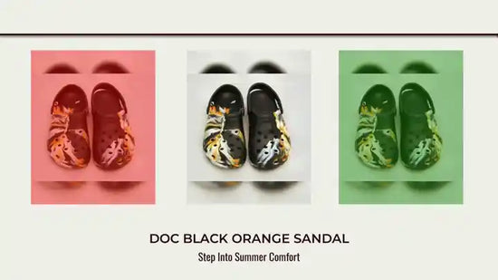 Doc Black Orange Sandal by@Outfy