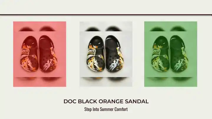Doc Black Orange Sandal by@Outfy