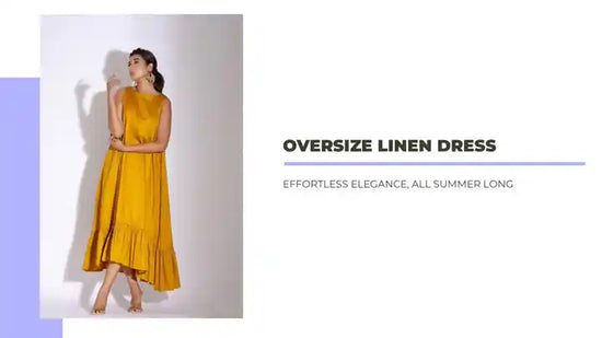 Oversize Linen Dress by@Outfy