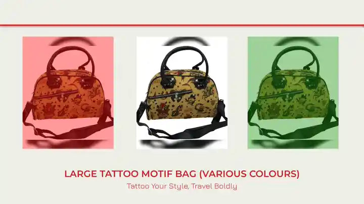Large Tattoo Motif Bag (Various Colours) by@Outfy