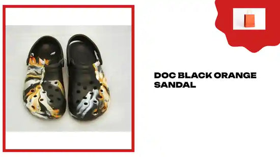 Doc Black Orange Sandal by@Outfy