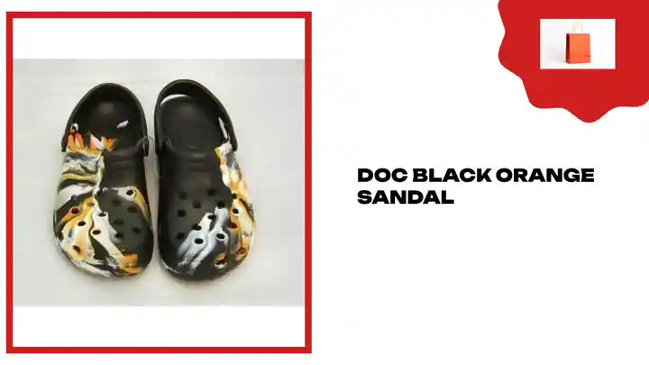 Doc Black Orange Sandal by@Outfy