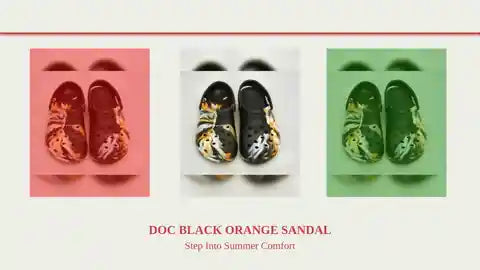Doc Black Orange Sandal by@Outfy