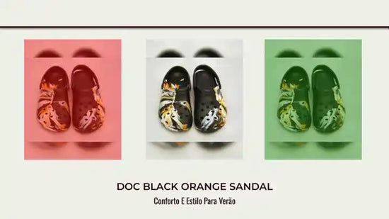 Doc Black Orange Sandal by@Outfy