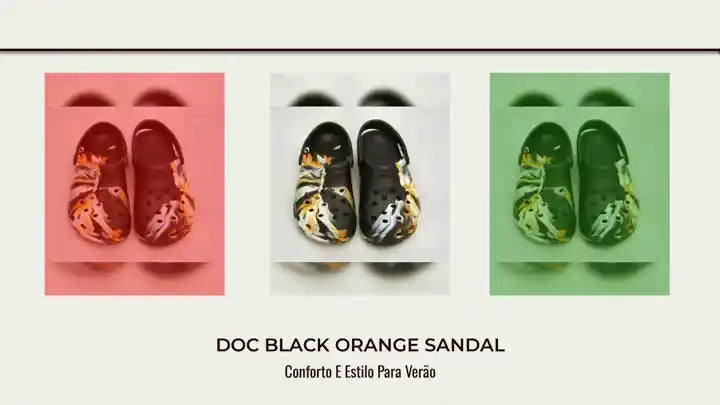 Doc Black Orange Sandal by@Outfy