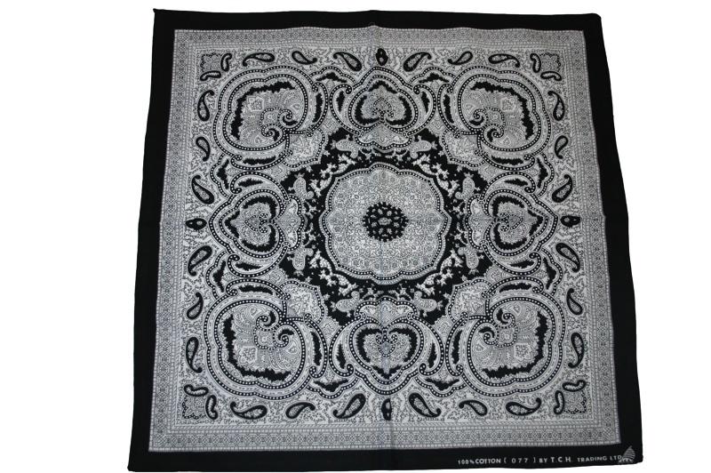 Square White Patterned Bandana - store - of - prashant