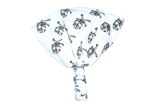 White Skull and Crossbones Elastic Bandana - store - of - prashant