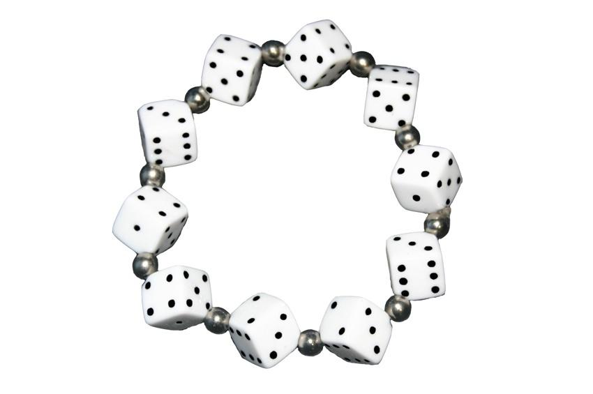 Thick Dice Bracelet (Various Colours) - store - of - prashant