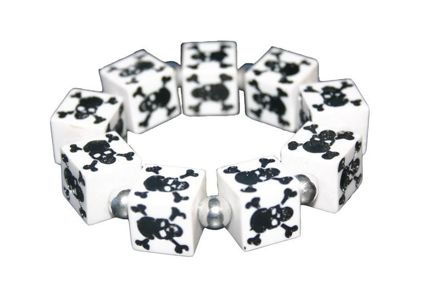 Thick Skull Bracelet (Various Colours) - store - of - prashant