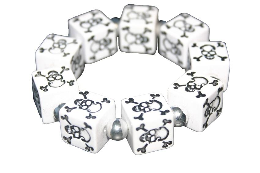 Thick Skull Bracelet (Various Colours) - store - of - prashant